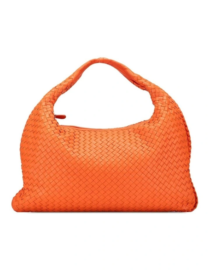 Woven Leather ABN 30 617 598 651 Handbag in Orange image 1