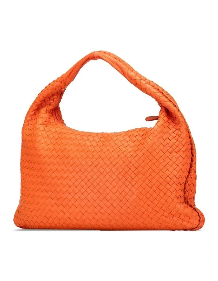 Woven Leather ABN 30 617 598 651 Handbag in Orange image 2