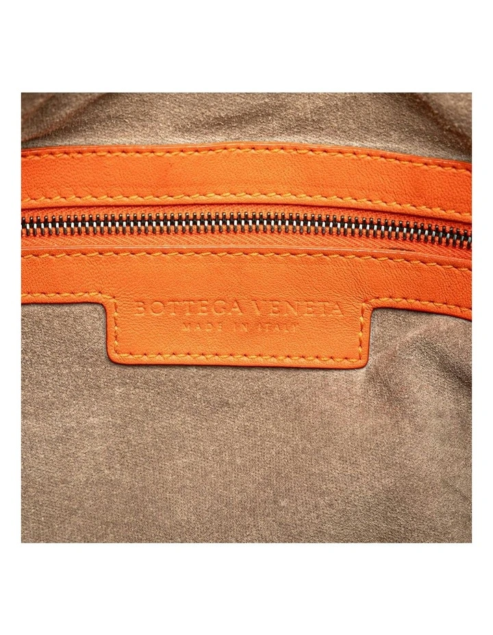 Woven Leather ABN 30 617 598 651 Handbag in Orange image 5