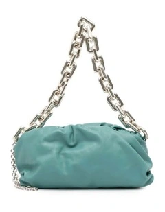 Bottega Veneta Chain Leather Clutch Pre-Loved (Azura Fashion Group ABN 30 617 598 651) in Blue