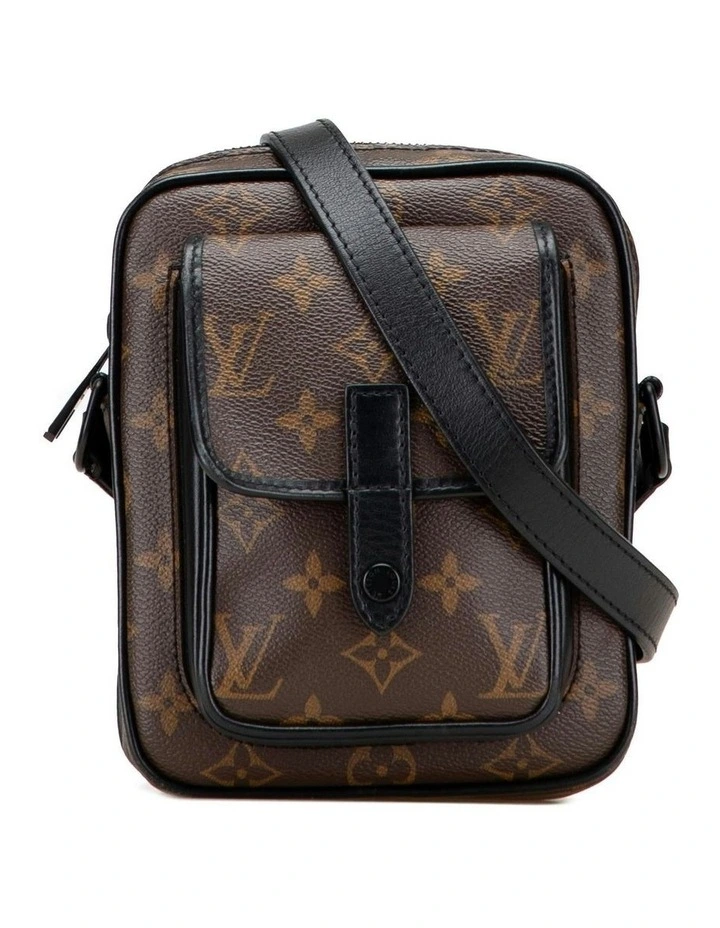 Printed Leather ABN 30 617 598 651 Crossbody Bag in Brown image 1
