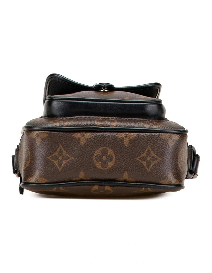 Printed Leather ABN 30 617 598 651 Crossbody Bag in Brown image 3