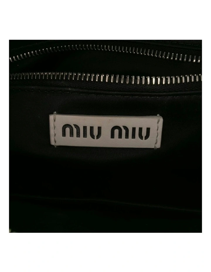 Woven Base Leather Handbag (Fashion Group ABN 30 617 598 651) in White image 5