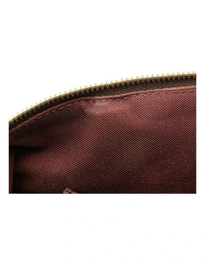 Signature Monogram Satchel (Fashion Group ABN 30 617 598 651) in Brown image 7