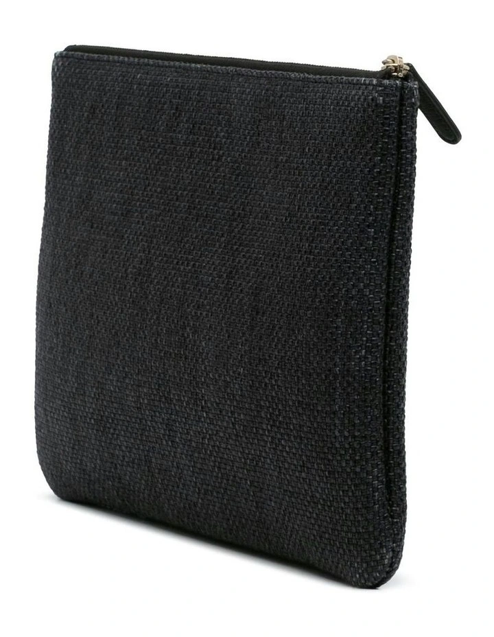 Textured Zip Pouch (Fashion Group ABN 30 617 598 651) in Black image 2