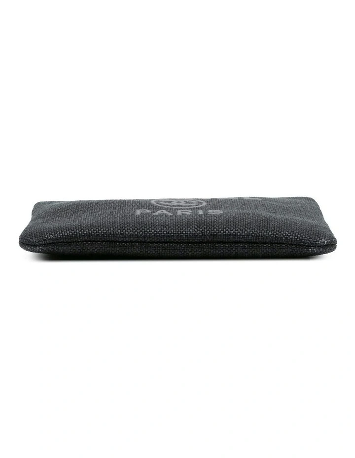 Textured Zip Pouch (Fashion Group ABN 30 617 598 651) in Black image 3