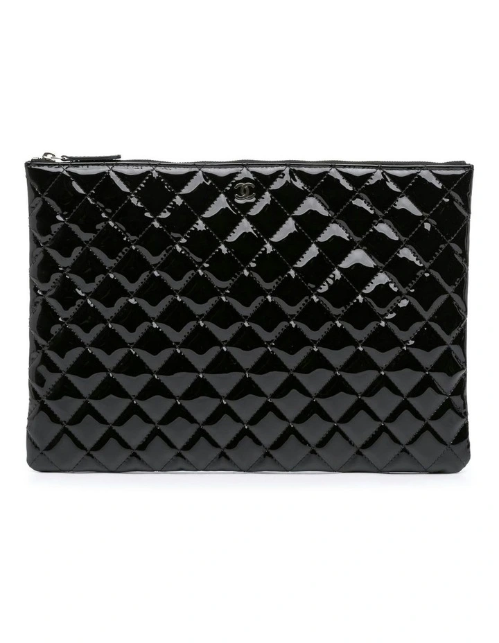 Quilted Leather Pouch (Fashion Group ABN 30 617 598 651) in Black image 1