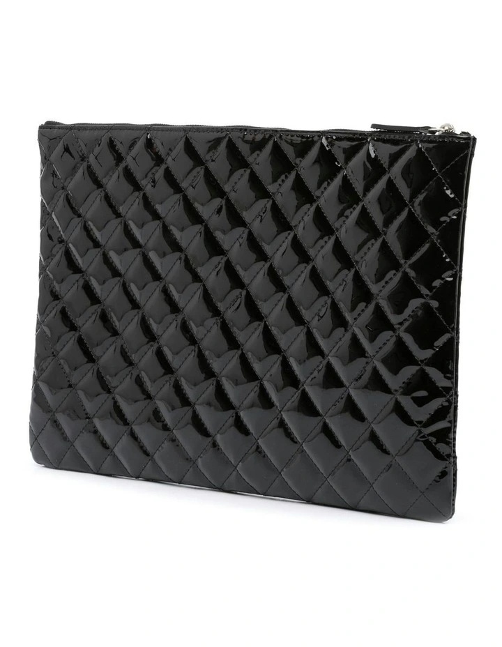 Quilted Leather Pouch (Fashion Group ABN 30 617 598 651) in Black image 2