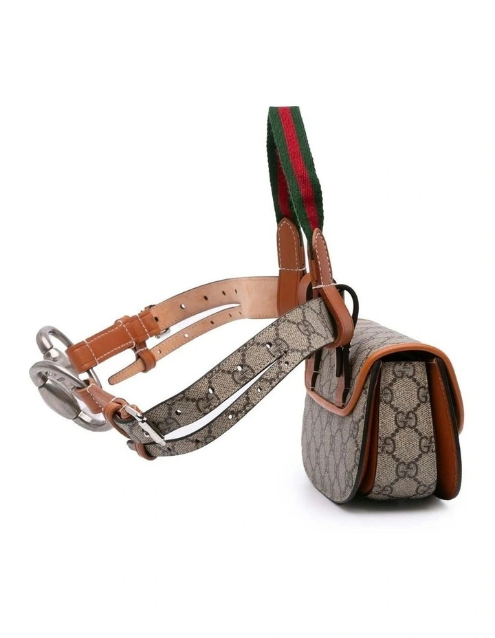 Elegant Small Belt Bag With Signature Pattern (Fashion Group ABN 30 617 598 651) in Brown image 2