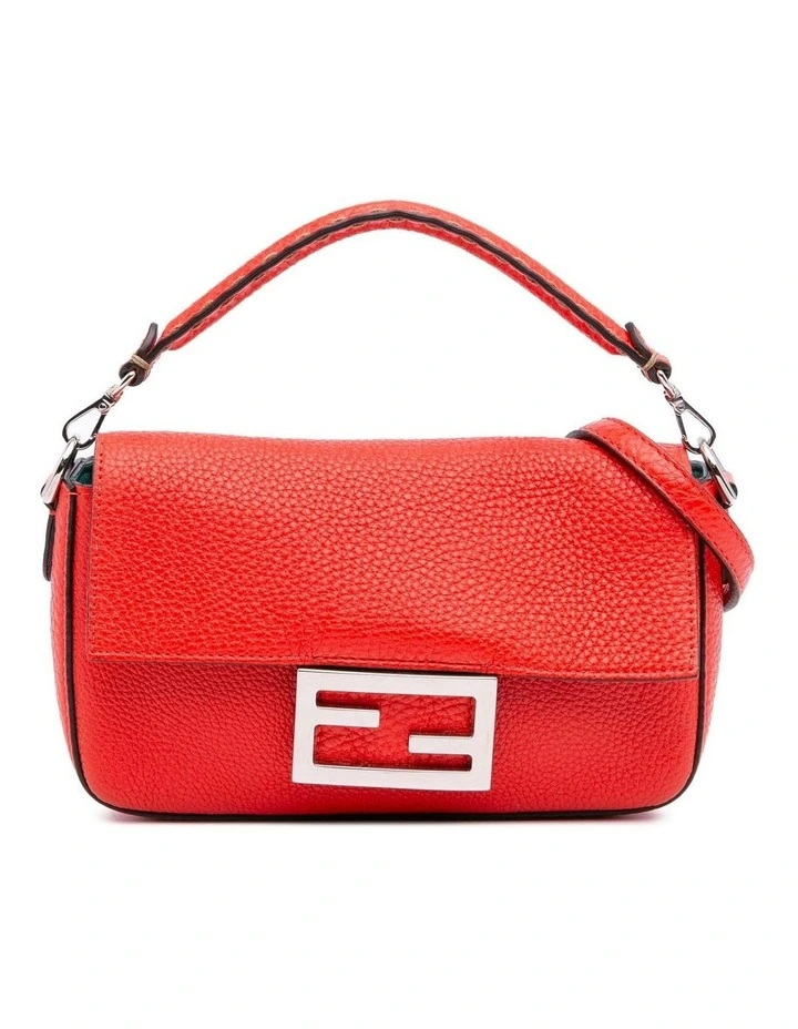 Compact Grained Leather Shoulder Bag With Iconic Metal Detail (Fashion Group ABN 30 617 598 651) in Red image 1