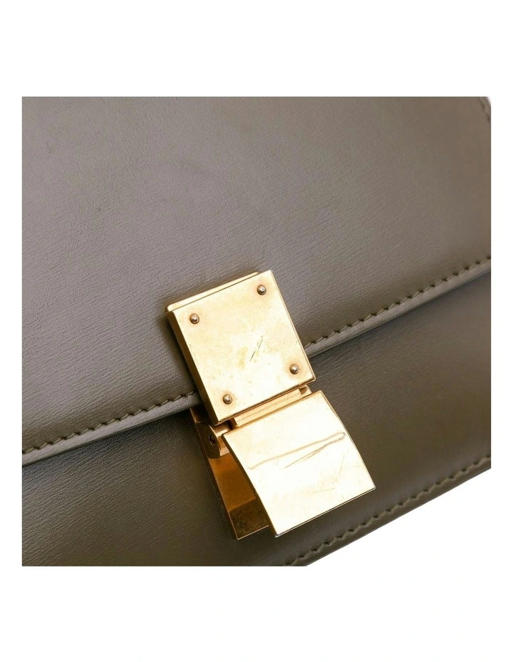 Structured Leather Shoulder Bag With Adjustable Strap (Fashion Group ABN 30 617 598 651) in Brown image 7