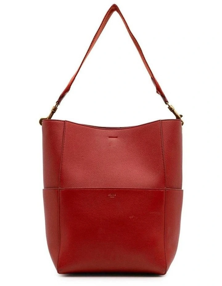 Leather Bucket Bag (Fashion Group ABN 30 617 598 651) in Red image 1