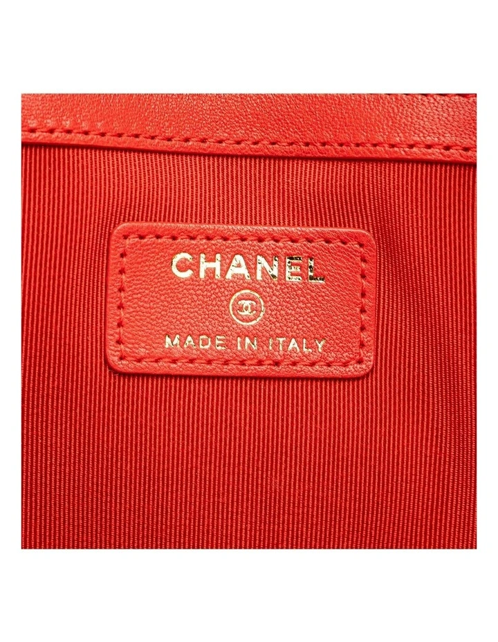 Quilted Leather Pouch (Fashion Group ABN 30 617 598 651) in Red image 5