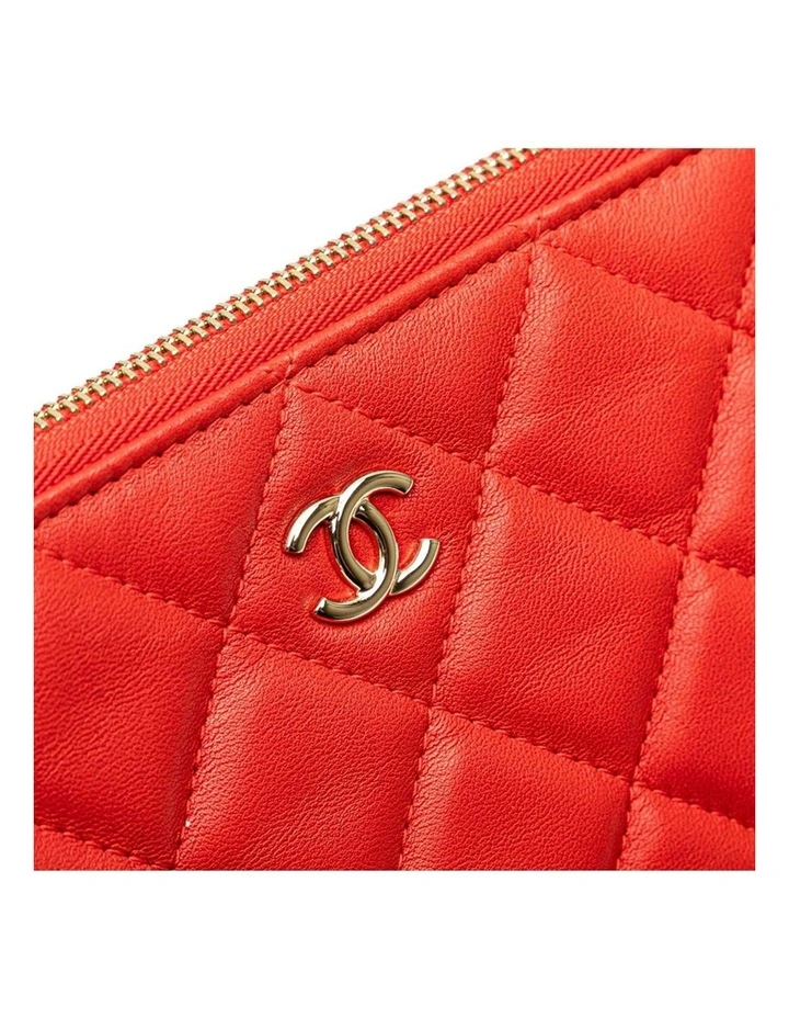 Quilted Leather Pouch (Fashion Group ABN 30 617 598 651) in Red image 7