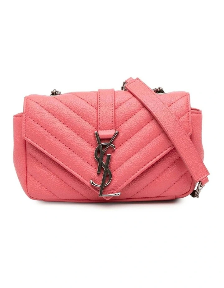 Saint Laurent Grain Leather Shoulder Bag Pre-Loved (Azura Fashion Group ABN 30 617 598 651) in Pink image 1