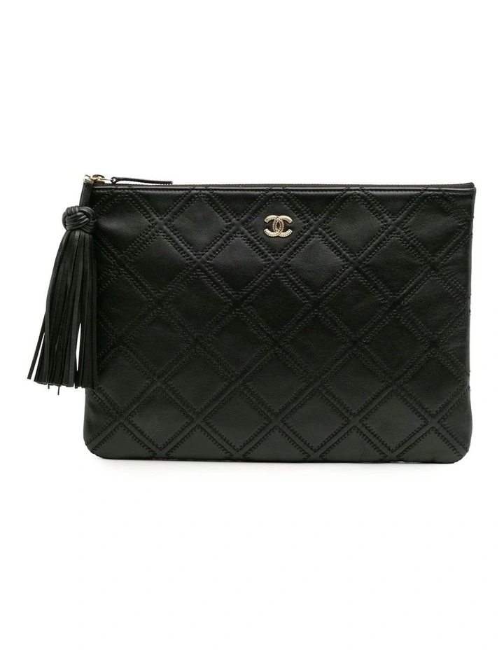 Chanel Tassel Zip Pouch Pre-Loved (Azura Fashion Group ABN 30 617 598 651) in Black image 1