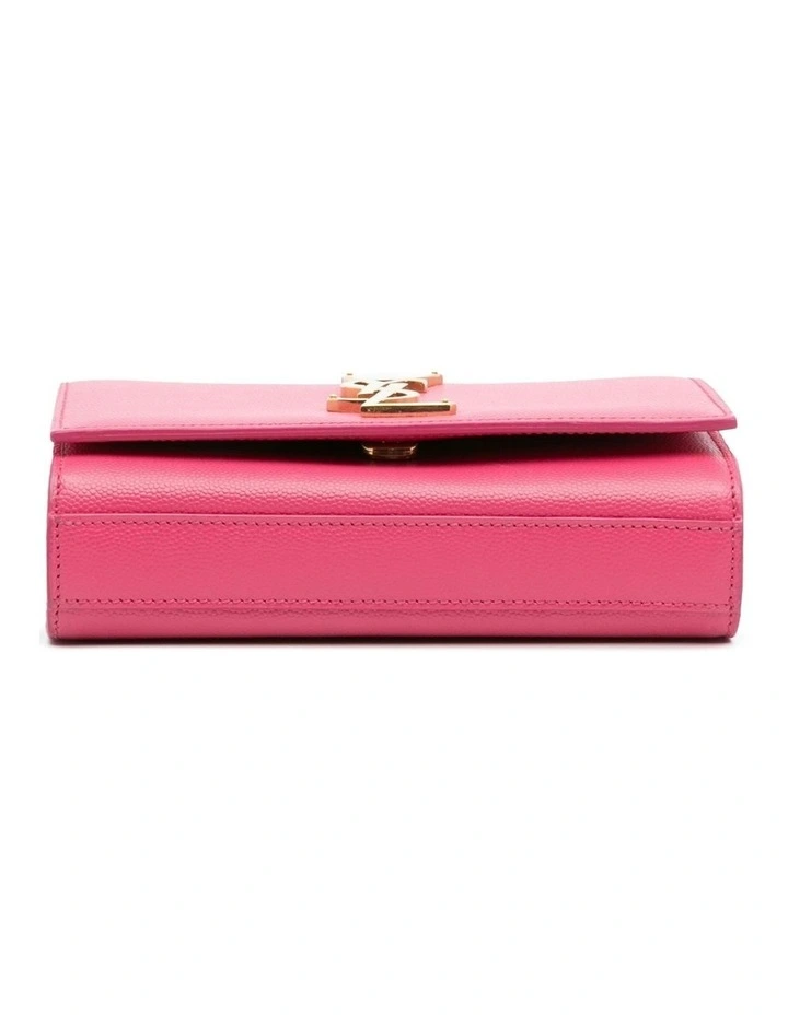 Saint Laurent Chain Leather Wallet Pre-Loved (Azura Fashion Group ABN 30 617 598 651) in Pink image 3