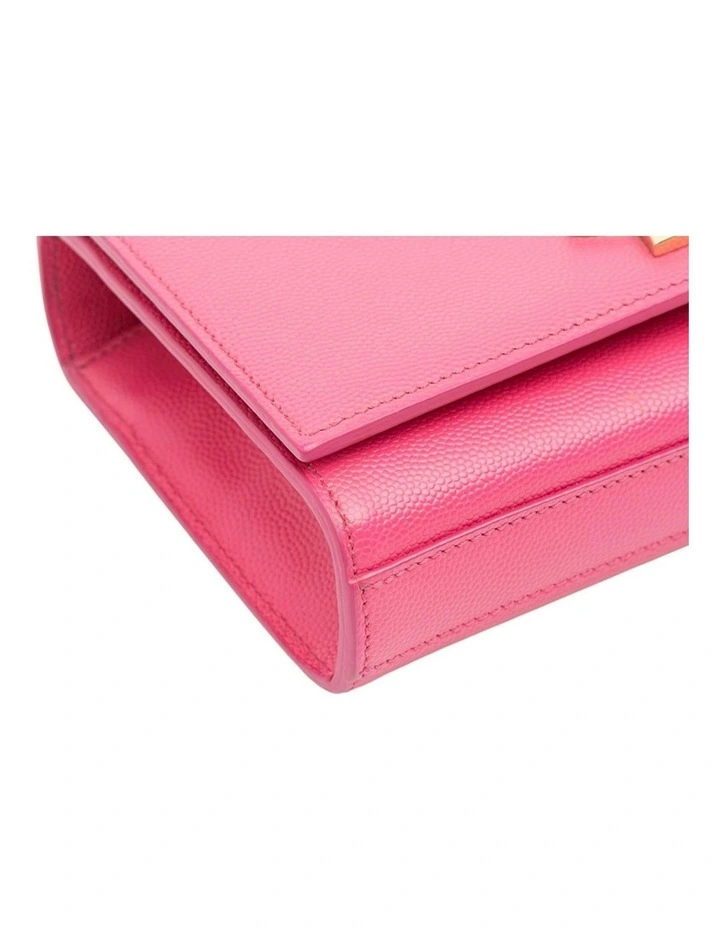Saint Laurent Chain Leather Wallet Pre-Loved (Azura Fashion Group ABN 30 617 598 651) in Pink image 7