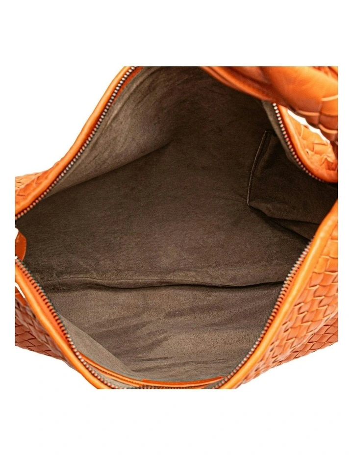 Bottega Veneta Woven Shoulder Bag Pre-Loved (Azura Fashion Group ABN 30 617 598 651) in Orange image 4
