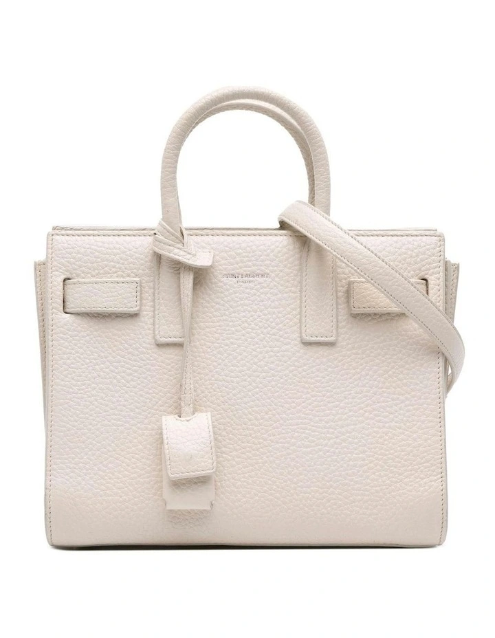 Saint Laurent Structured Leather Handbag Pre-Loved (Azura Fashion Group ABN 30 617 598 651) in White image 1
