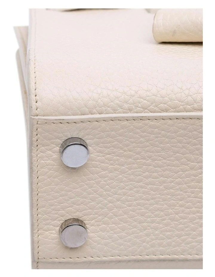 Saint Laurent Structured Leather Handbag Pre-Loved (Azura Fashion Group ABN 30 617 598 651) in White image 7