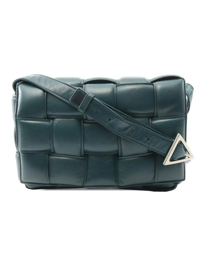 Bottega Veneta Woven Leather Crossbody Bag Pre-Loved (Azura Fashion Group ABN 30 617 598 651) in Green image 1