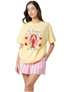 La Dolce Vita Tee in Yellow