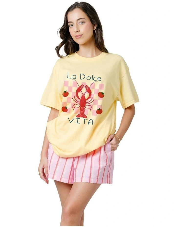 La Dolce Vita Tee in Yellow image 1