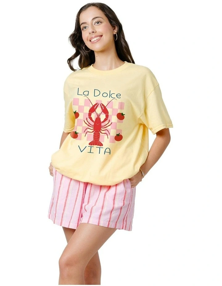 La Dolce Vita Tee in Yellow image 3