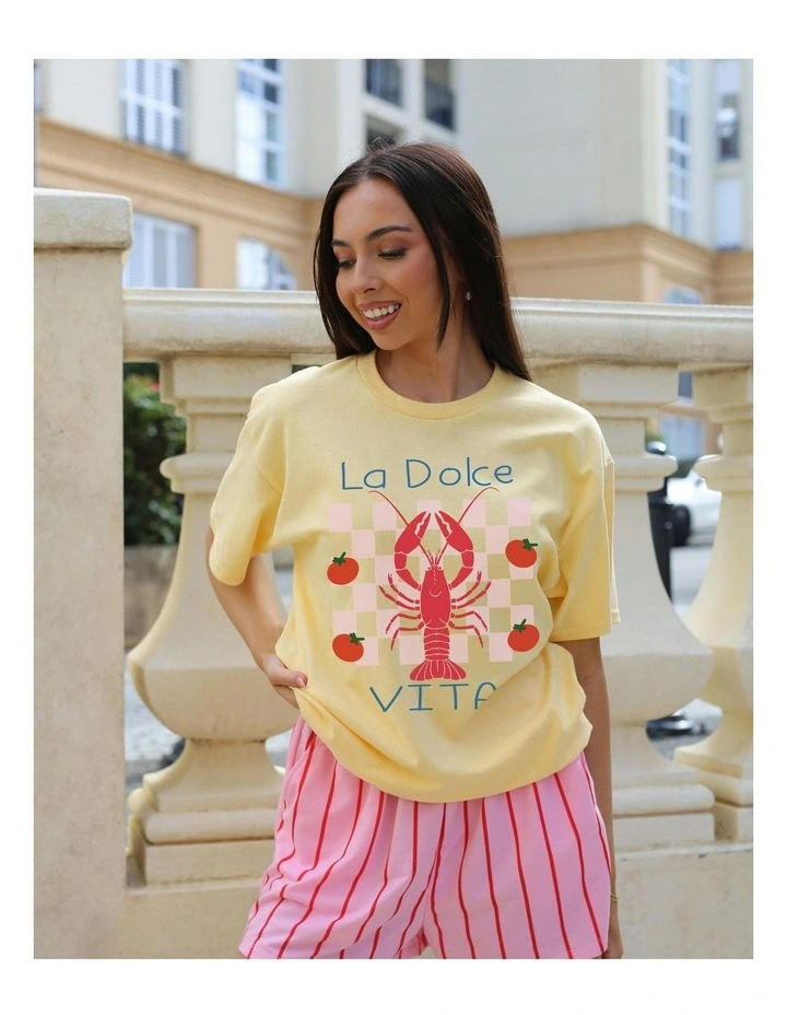 La Dolce Vita Tee in Yellow image 5