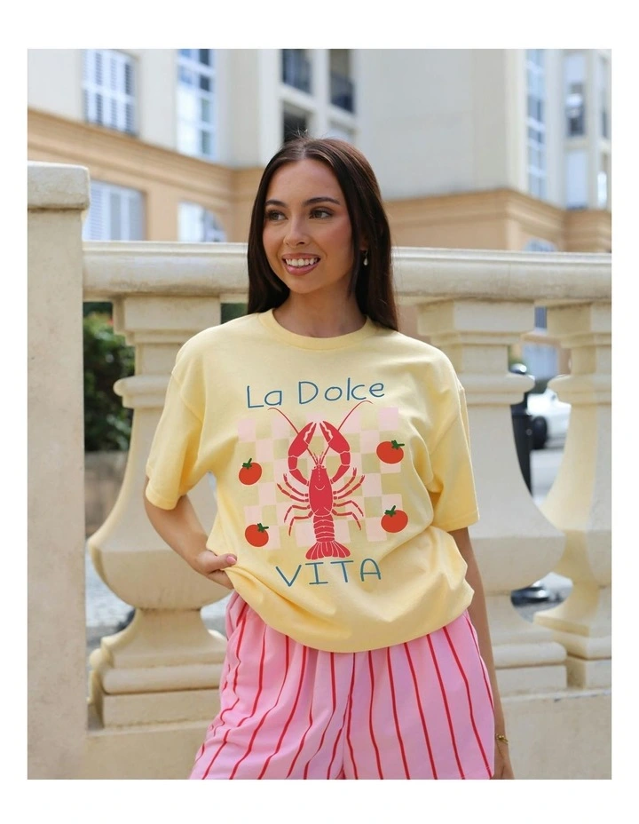 La Dolce Vita Tee in Yellow image 6