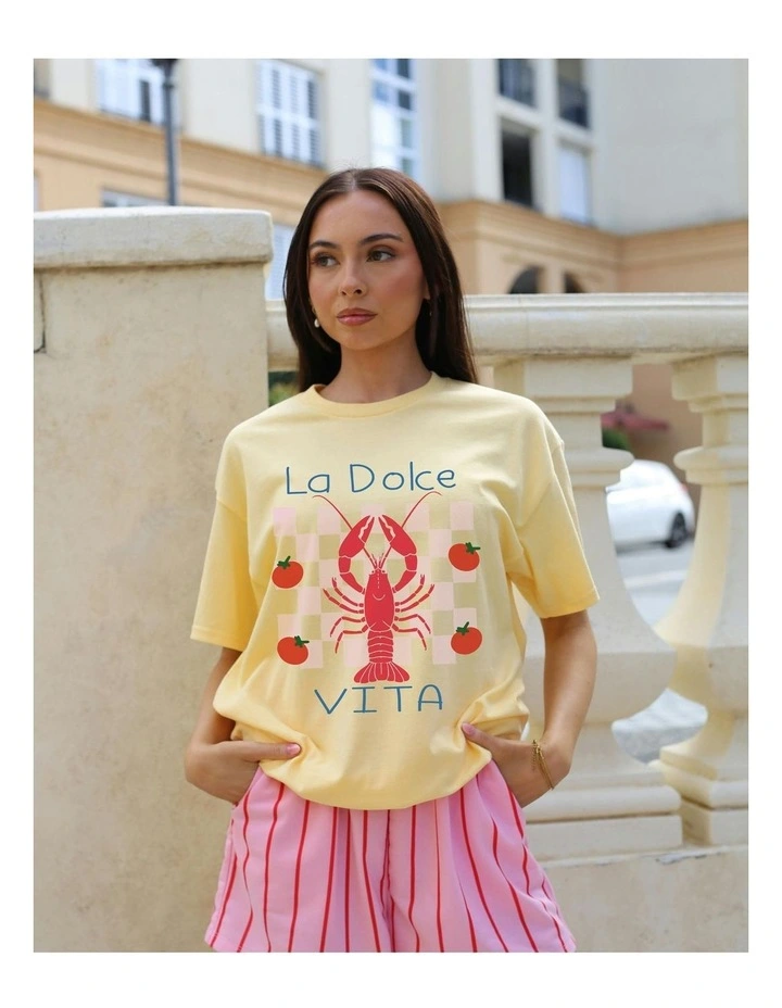 La Dolce Vita Tee in Yellow image 7