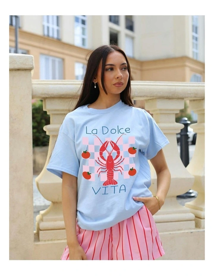La Dolce Vita Tee in Blue image 4