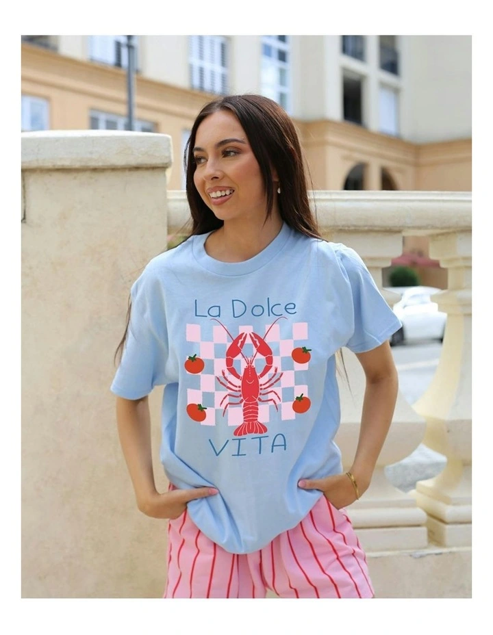 La Dolce Vita Tee in Blue image 5