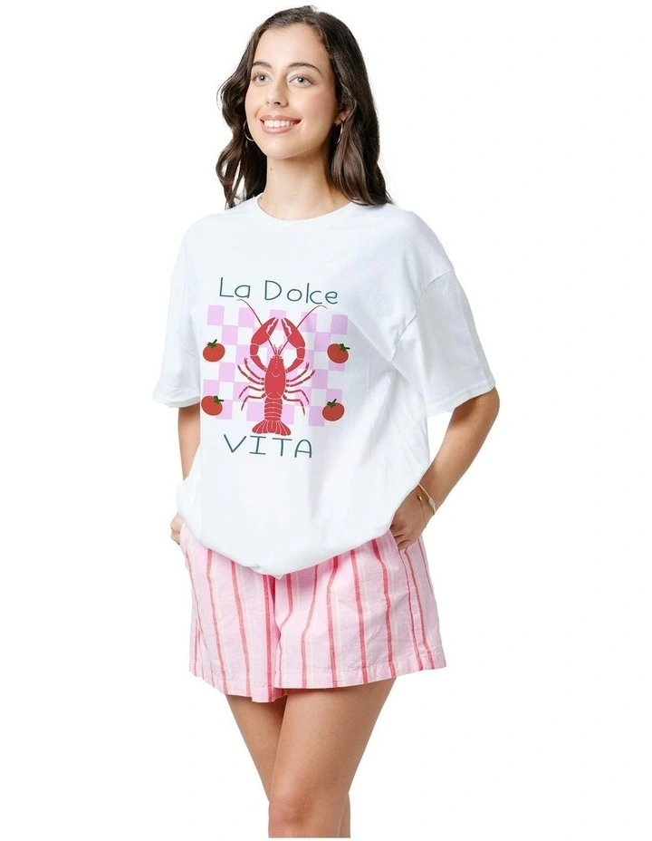 La Dolce Vita Tee in White image 3