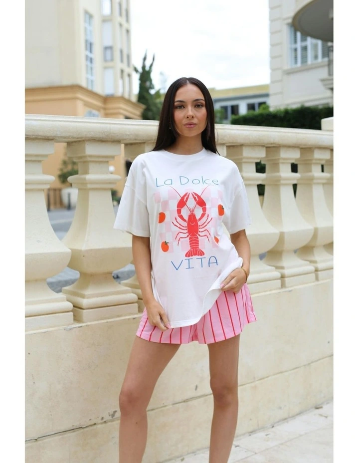 La Dolce Vita Tee in White image 4