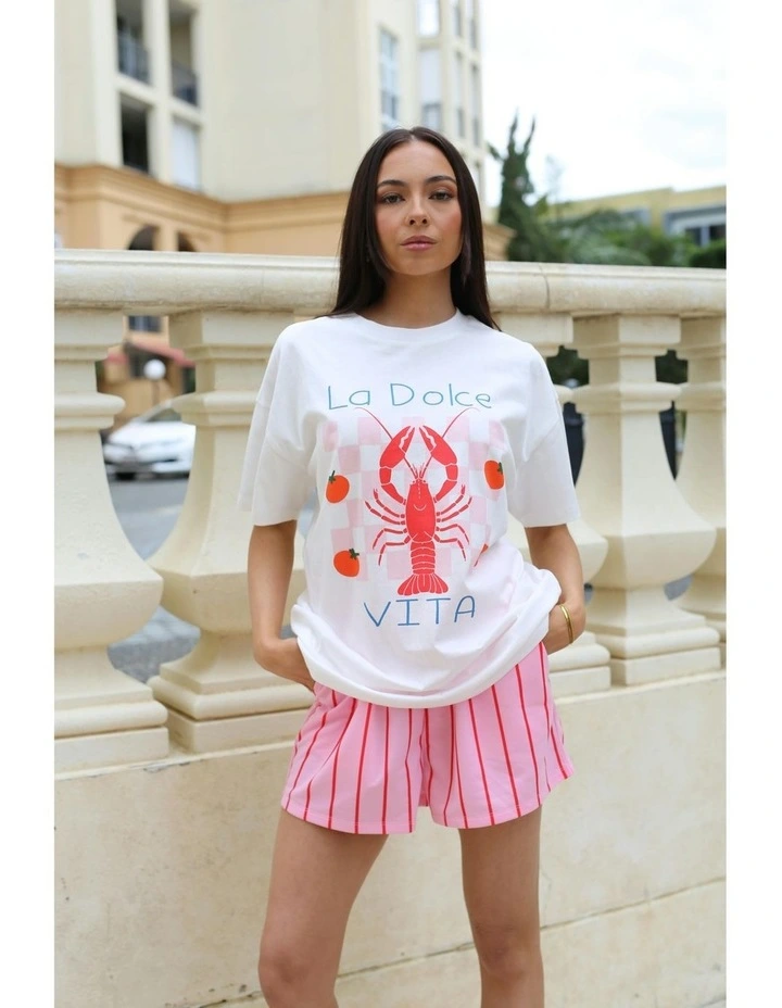 La Dolce Vita Tee in White image 5