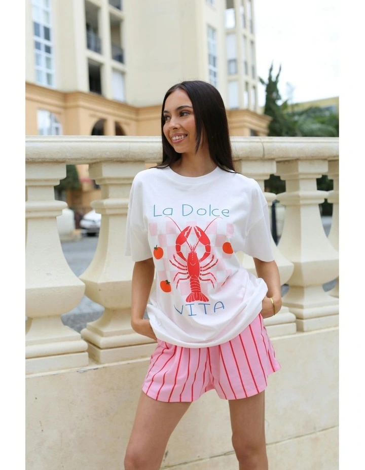 La Dolce Vita Tee in White image 6