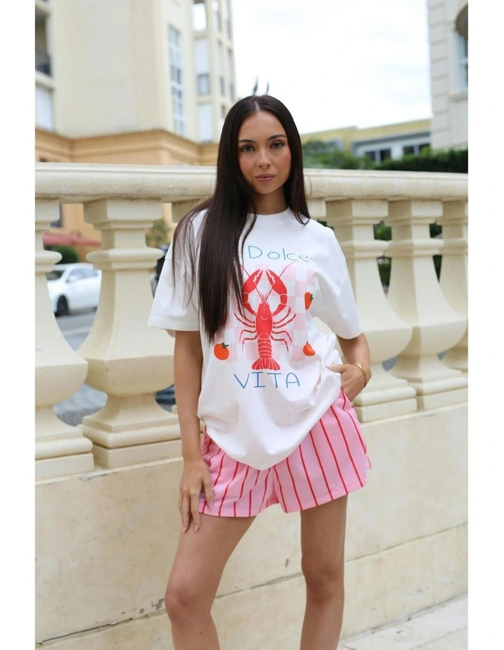 La Dolce Vita Tee in White image 7