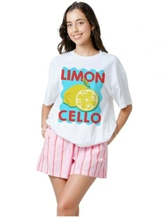 Limon Cello Tee in White