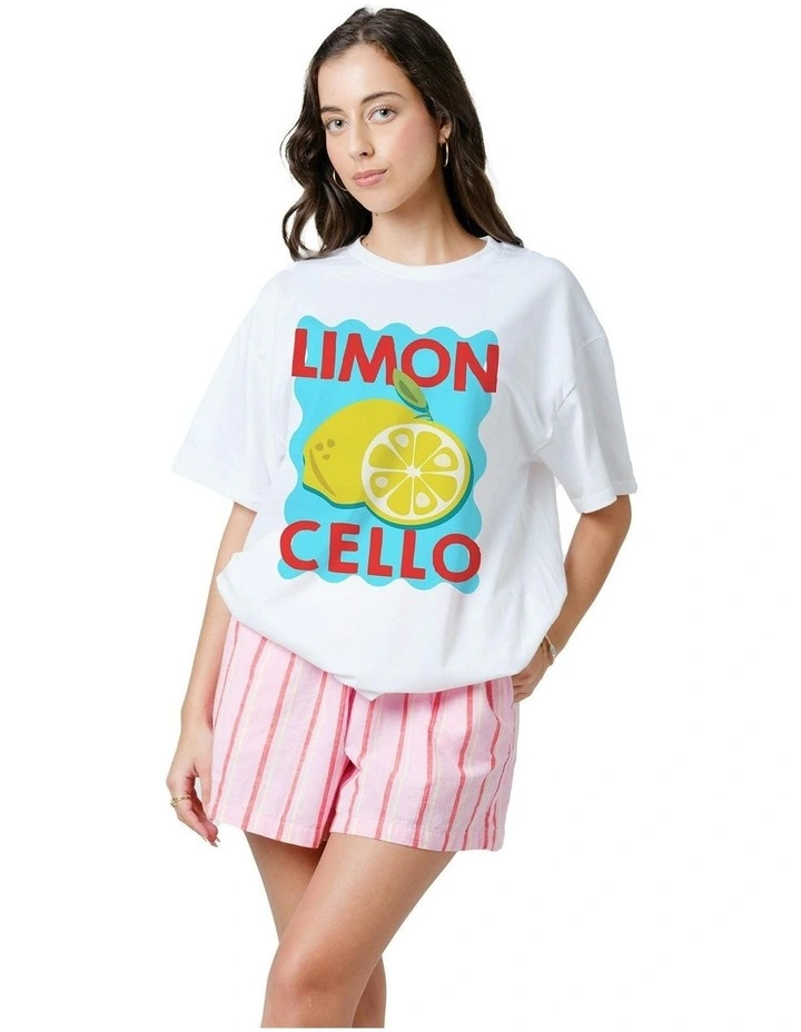 Limon Cello Tee in White image 3