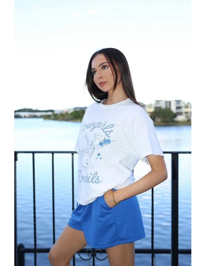 Cowgirls & Cocktails Tee in White image 6