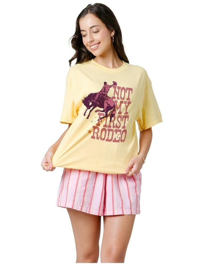 Rodeo Tee in Yellow image 3