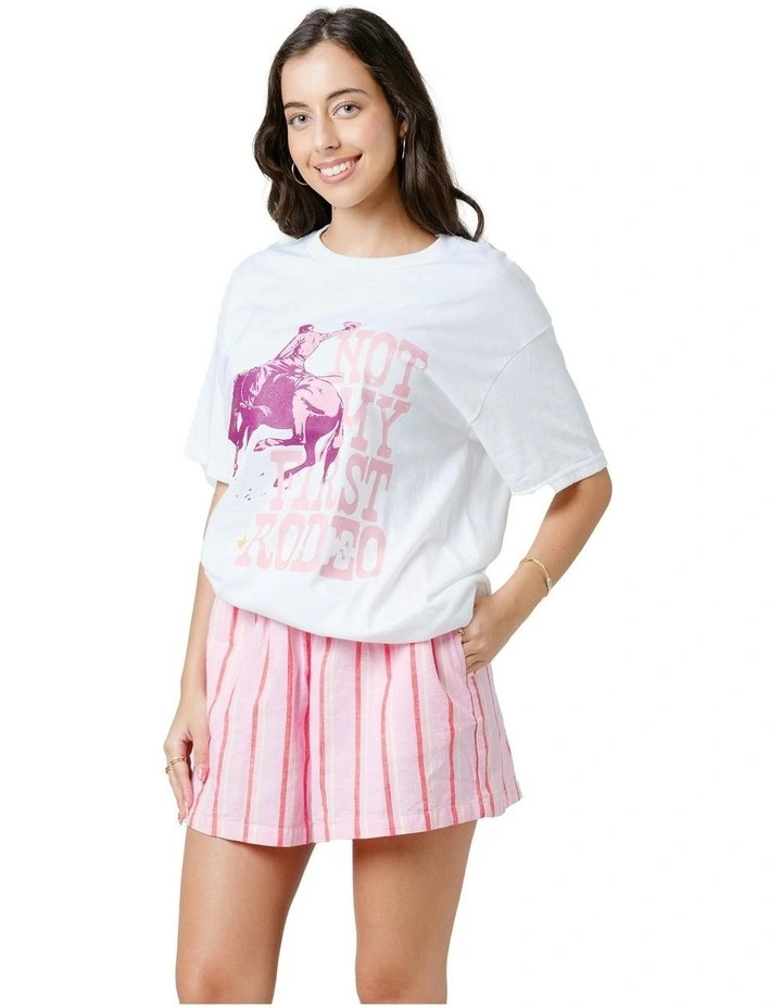 Rodeo Tee in White image 3