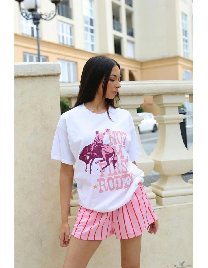 Rodeo Tee in White image 4