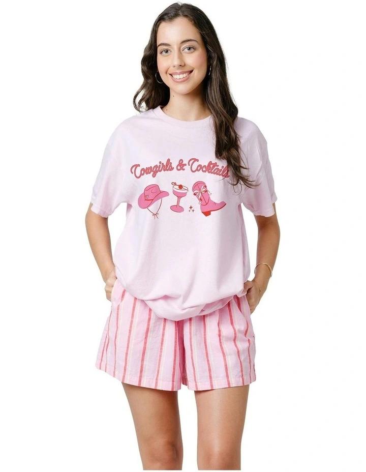 Cowgirls Tee in Pink image 1