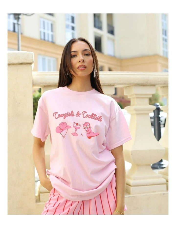 Cowgirls Tee in Pink image 6