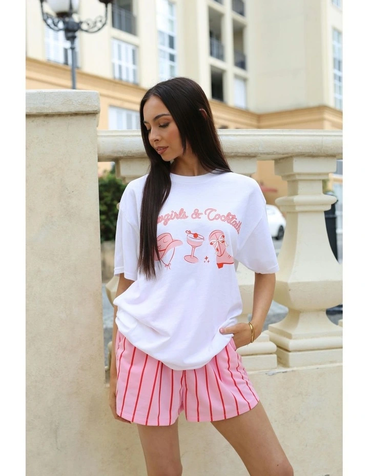 Cowgirls Tee in White image 4