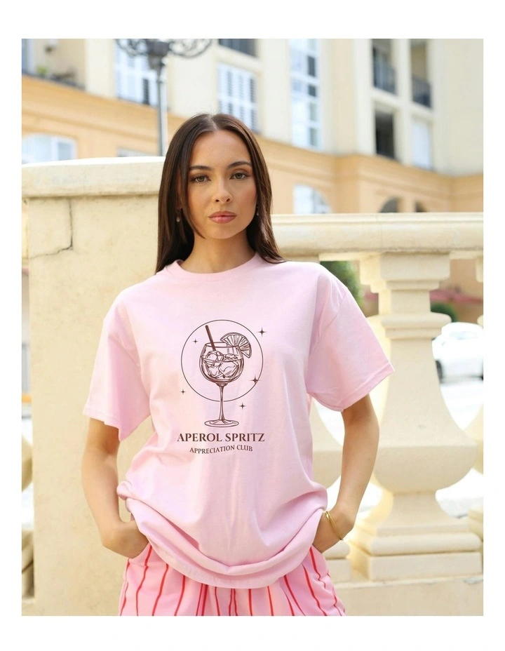 Aperol Spritz Tee in Pink image 4