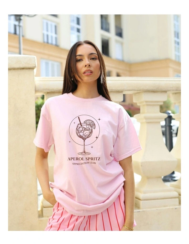 Aperol Spritz Tee in Pink image 6